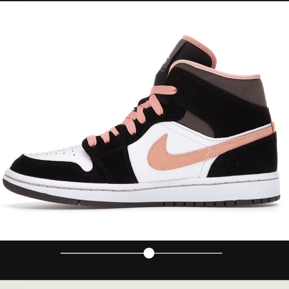 Women's Wmns Air Jordan 1 Mid SE 'Peach Mocha - Picture 2 of 3